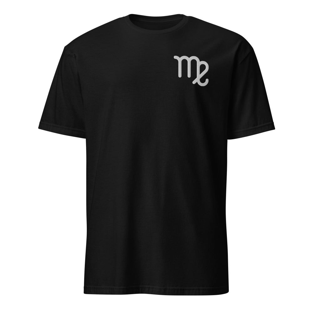 Virgo Zodiac Embroidered TShirt - Black Color - https://ascensionemporium.net